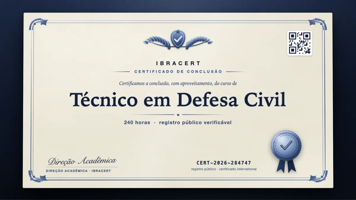 Capa do curso Técnico em Defesa Civil