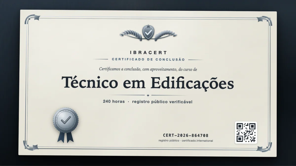 Capa do curso Técnico em Edificações