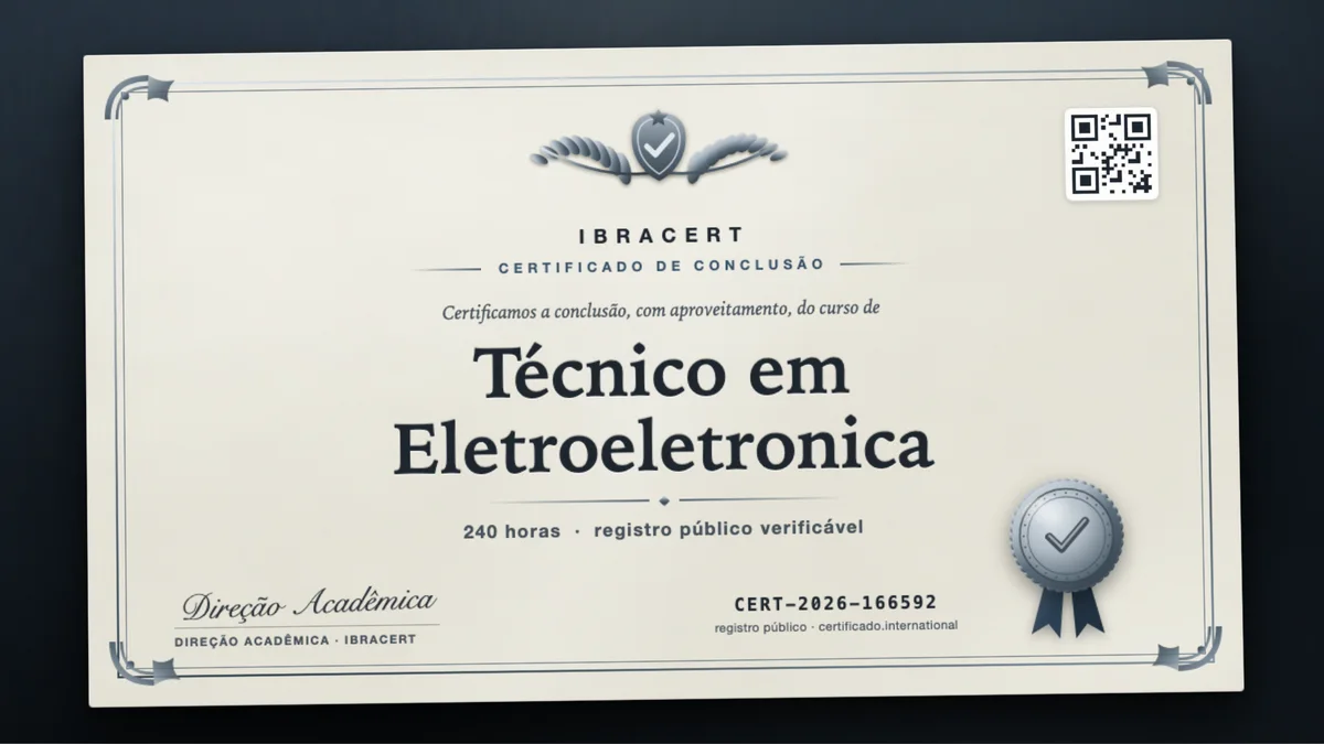 Capa do curso Técnico em Eletroeletronica