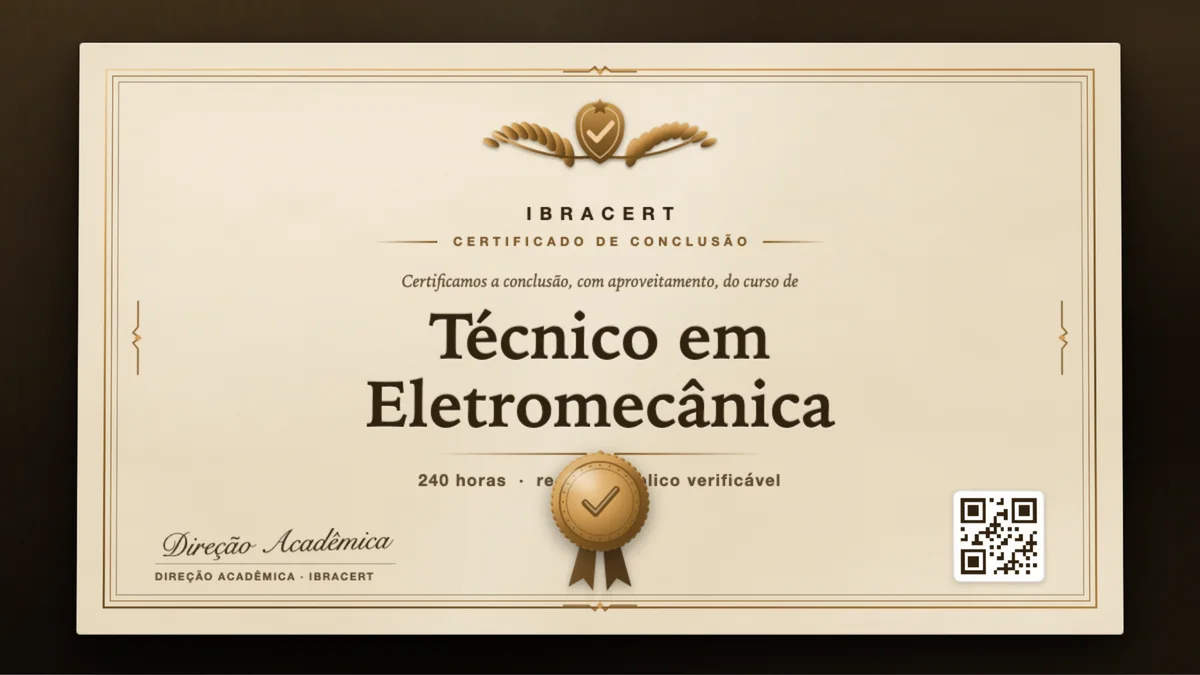 Capa do curso Técnico em Eletromecânica