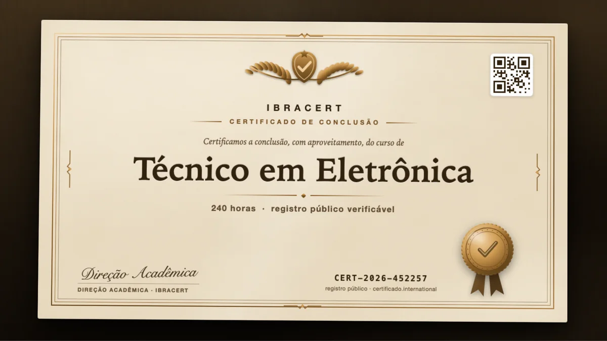 Capa do curso Técnico em Eletrônica