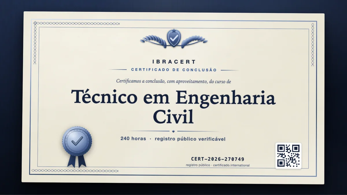 Capa do curso Técnico em Engenharia Civil