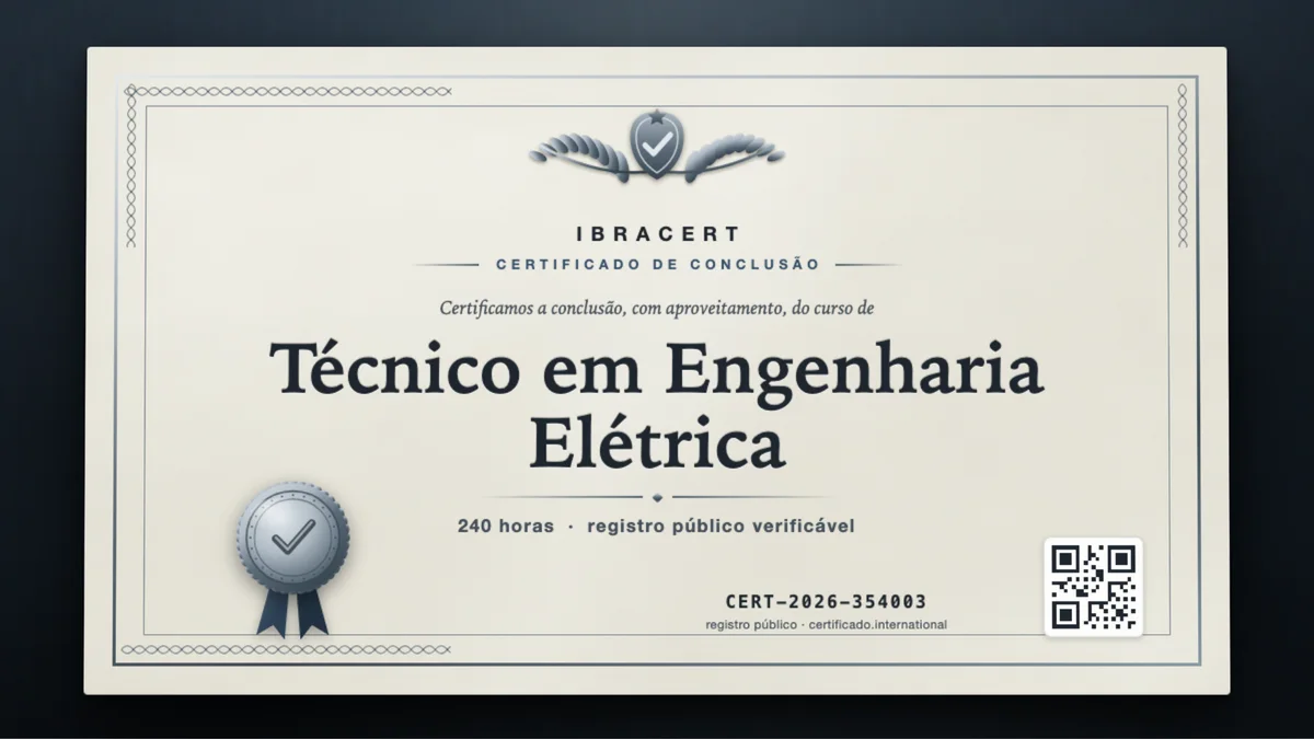 Capa do curso Técnico em Engenharia Elétrica