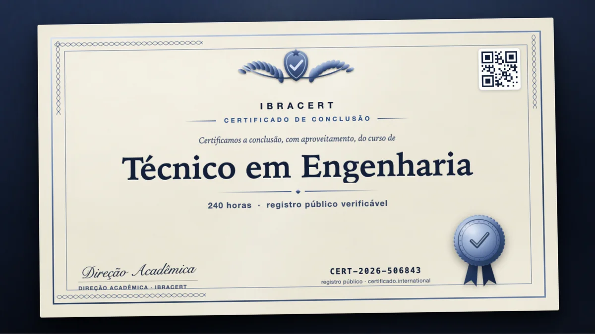 Capa do curso Técnico em Engenharia