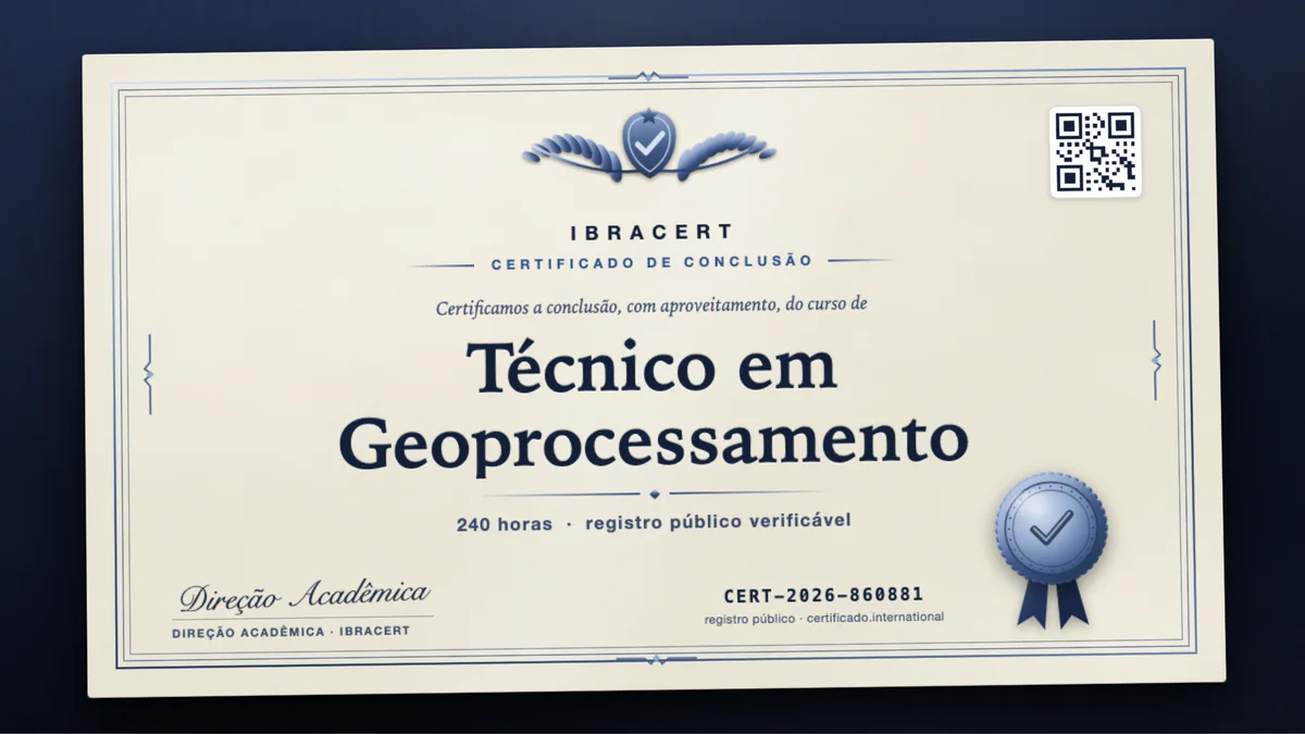 Capa do curso Técnico em Geoprocessamento