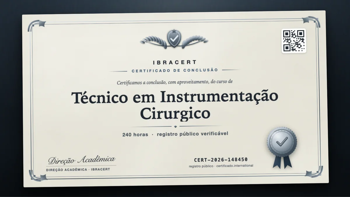 Capa do curso Técnico em Instrumentação Cirurgico