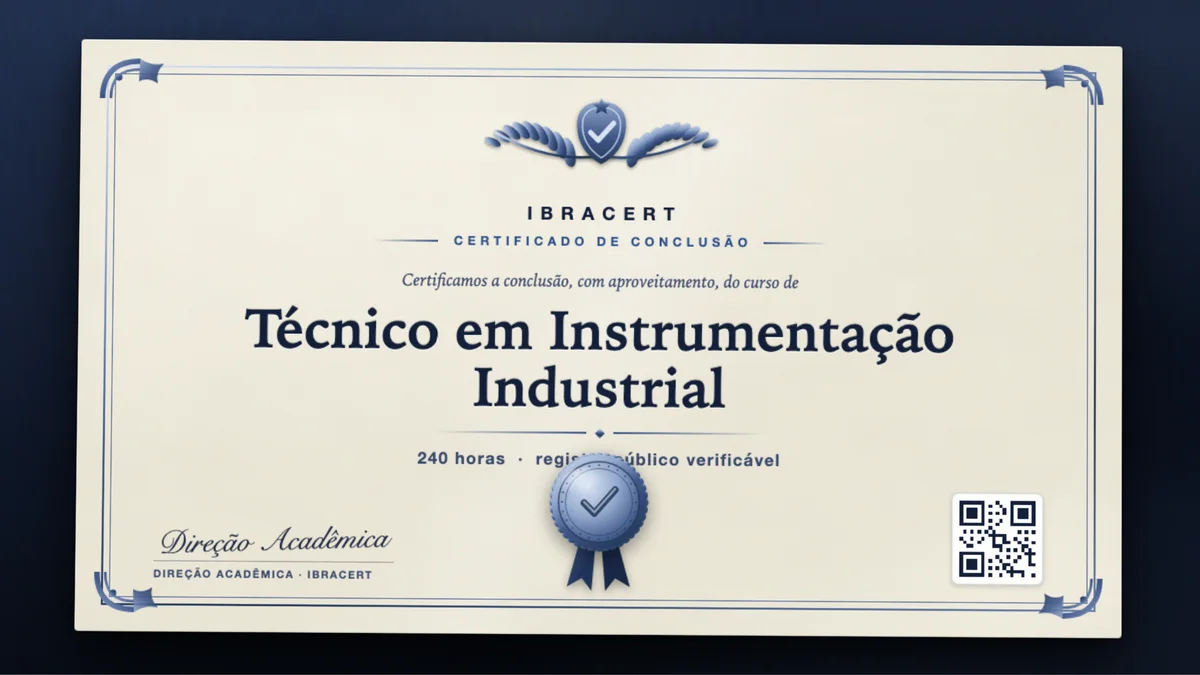 Capa do curso Técnico em Instrumentação Industrial