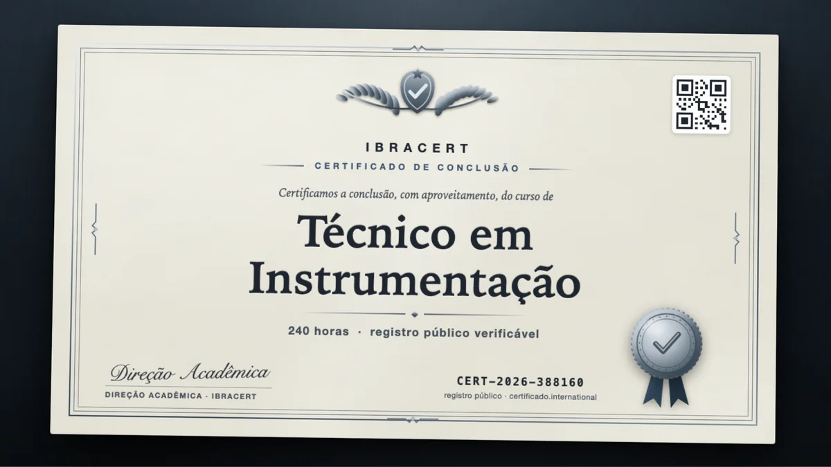 Capa do curso Técnico em Instrumentação