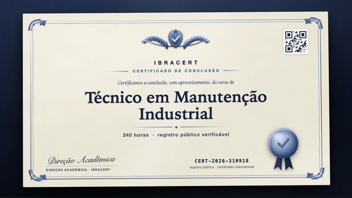 Capa do curso Técnico em Manutenção Industrial