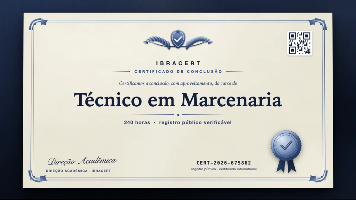 Capa do curso Técnico em Marcenaria