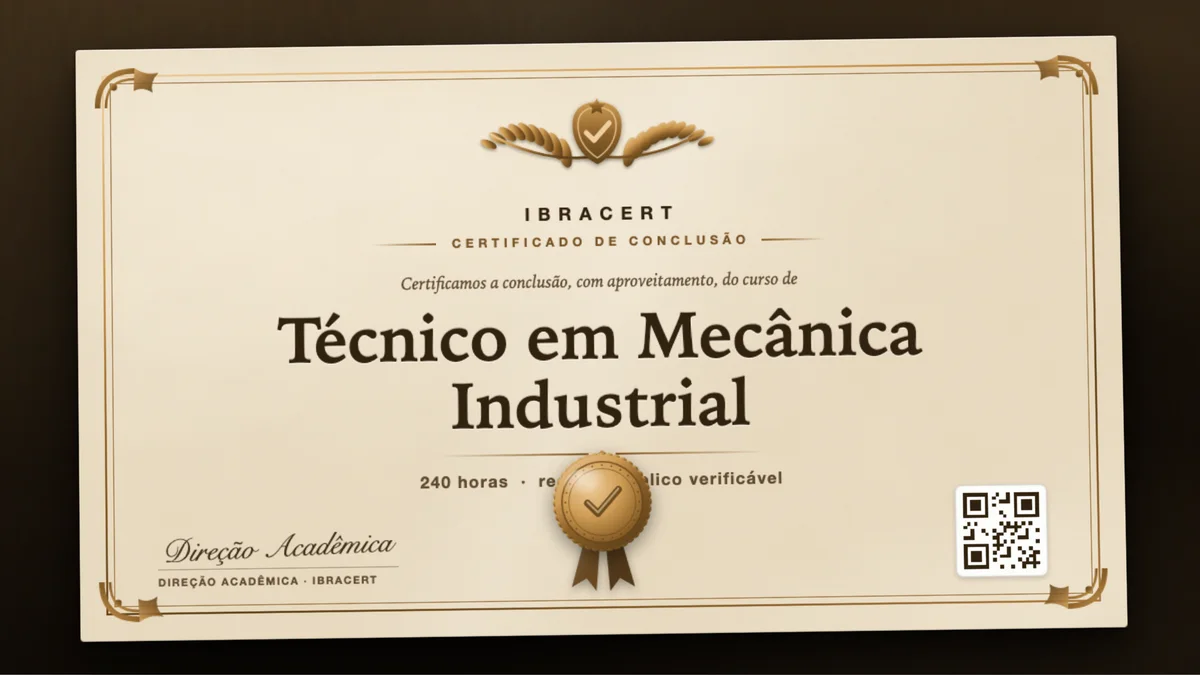 Capa do curso Técnico em Mecânica Industrial