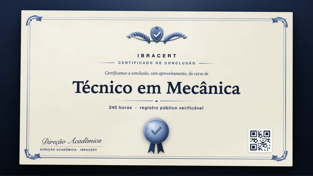 Capa do curso Técnico em Mecânica