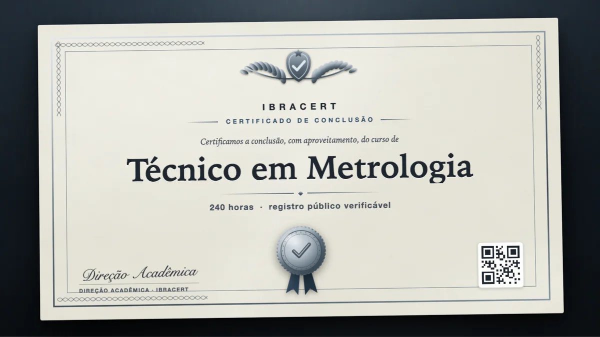 Capa do curso Técnico em Metrologia