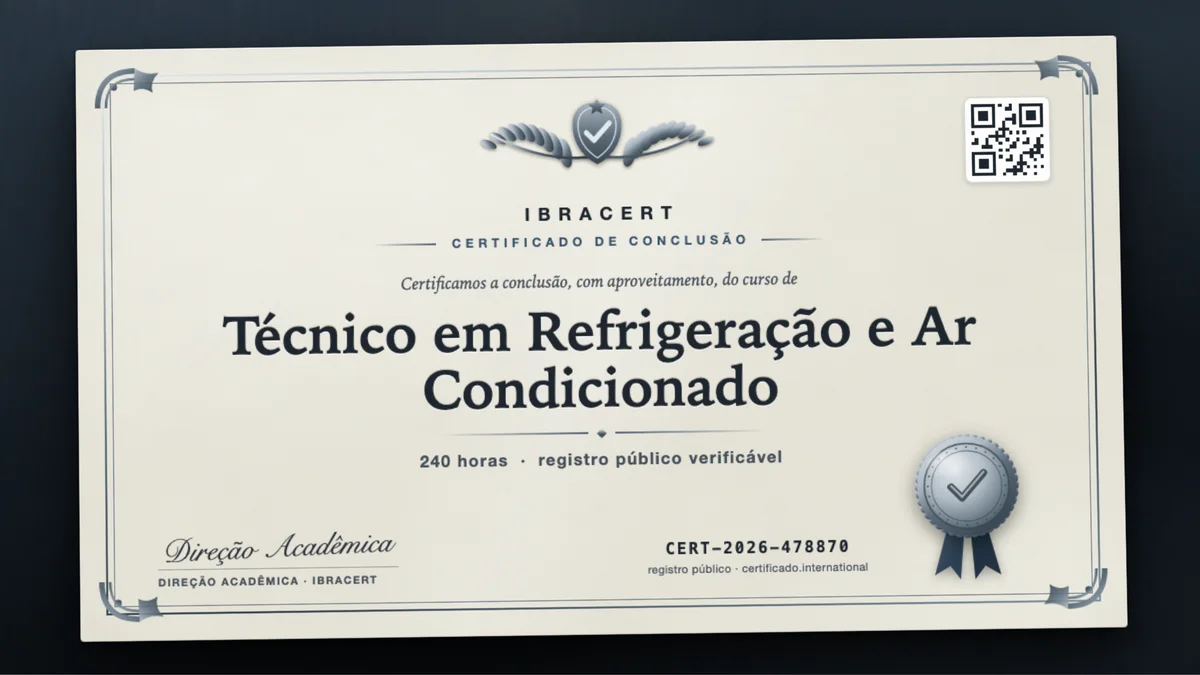 Capa do curso Técnico em Refrigeração e Ar Condicionado