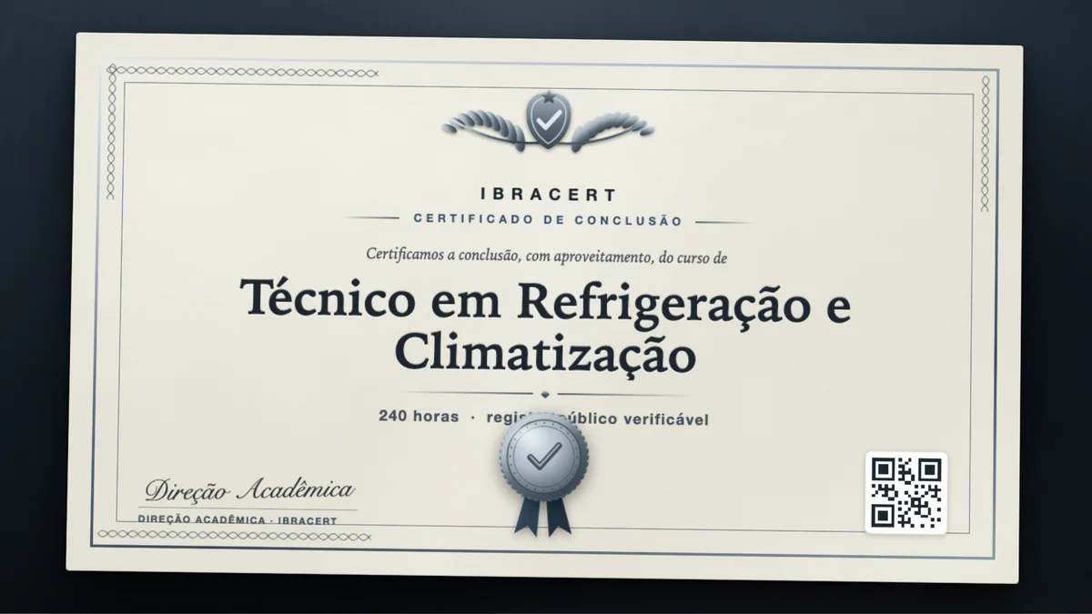 Capa do curso Técnico em Refrigeração e Climatização