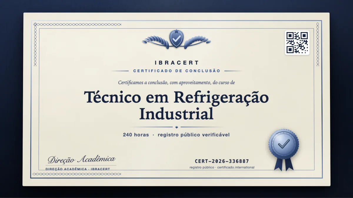 Capa do curso Técnico em Refrigeração Industrial