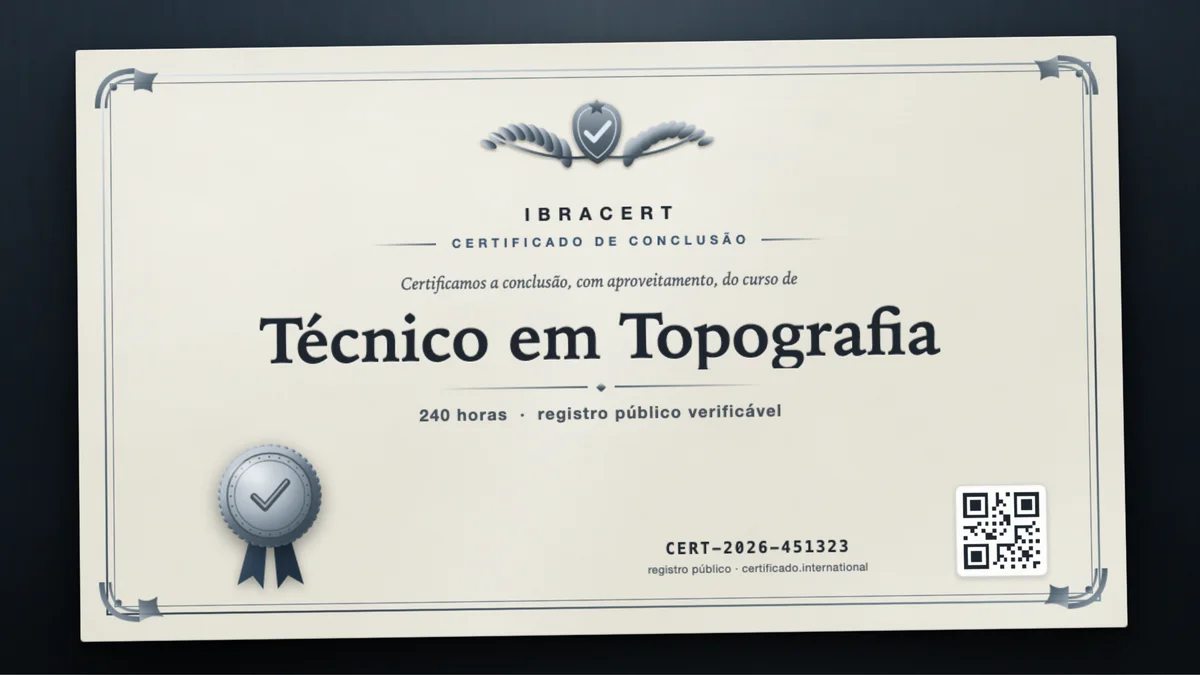 Capa do curso Técnico em Topografia