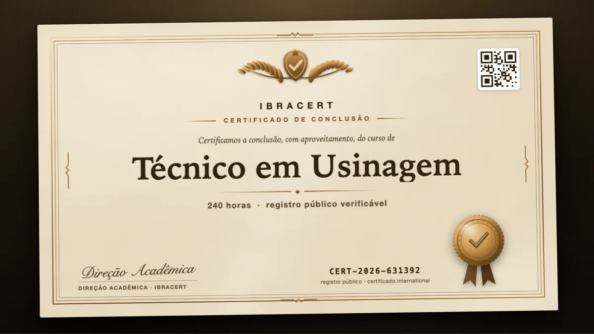 Capa do curso Técnico em Usinagem