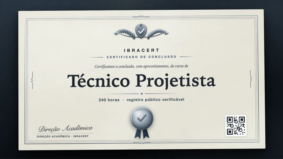 Capa do curso Técnico Projetista