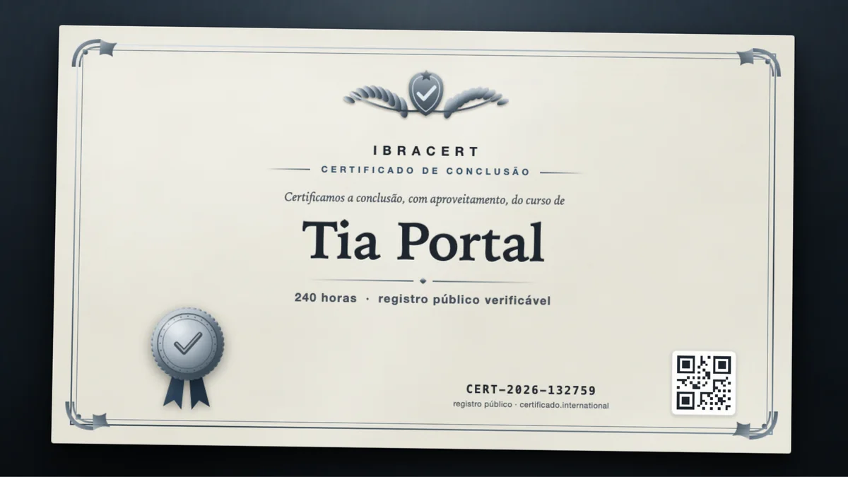 Capa do curso Tia Portal