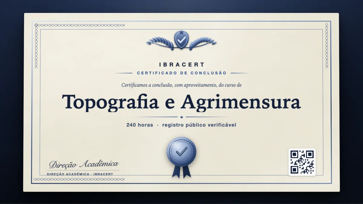 Capa do curso Topografia e Agrimensura