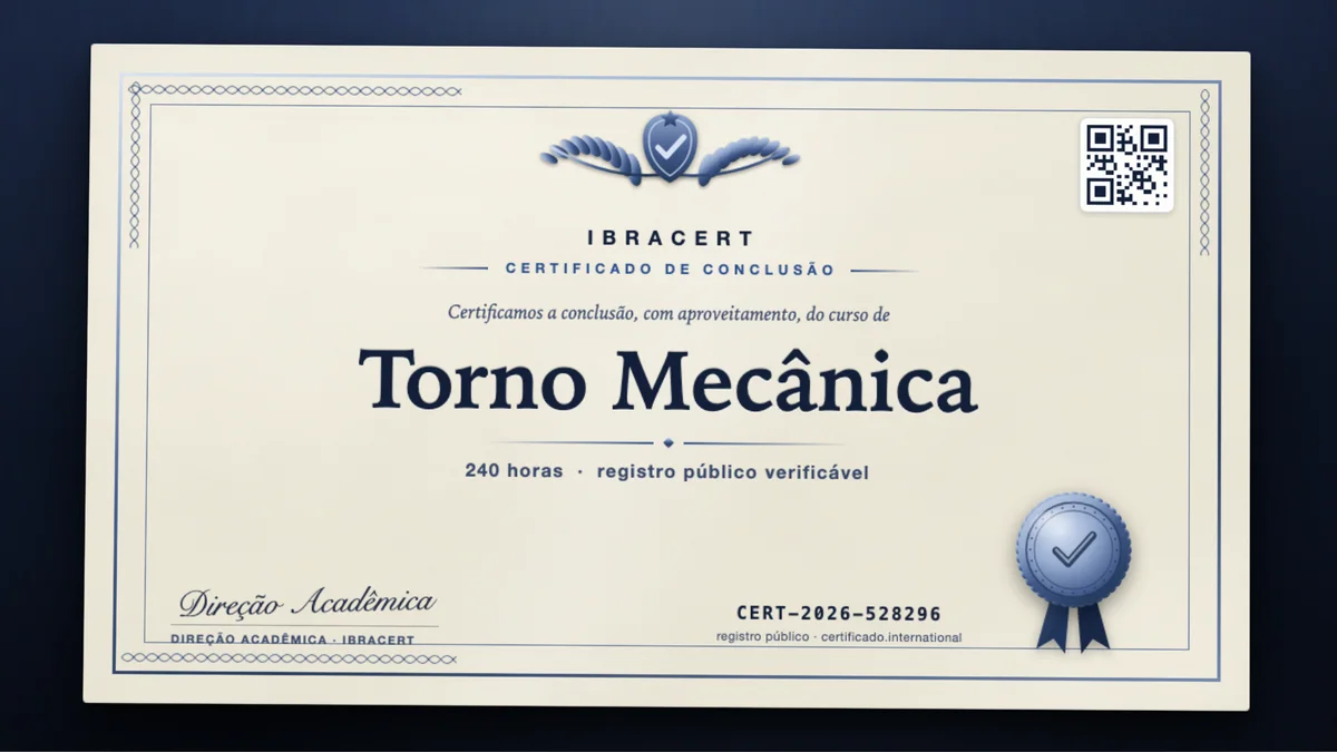 Capa do curso Torno Mecânica