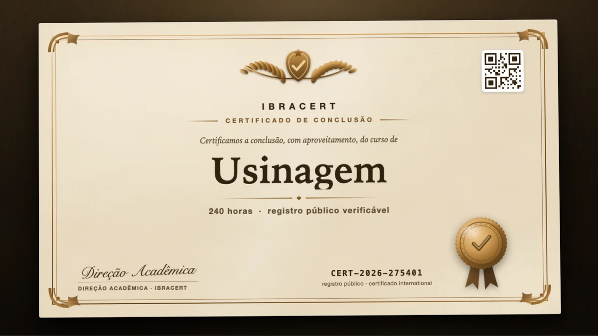 Capa do curso Usinagem
