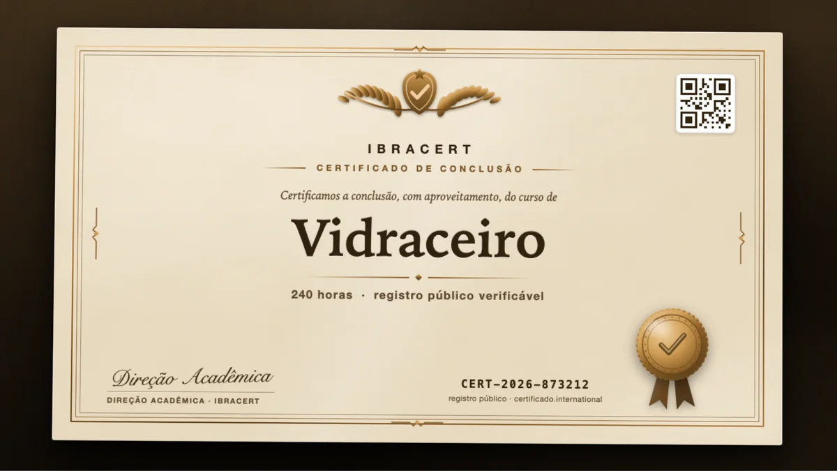 Capa do curso Vidraceiro