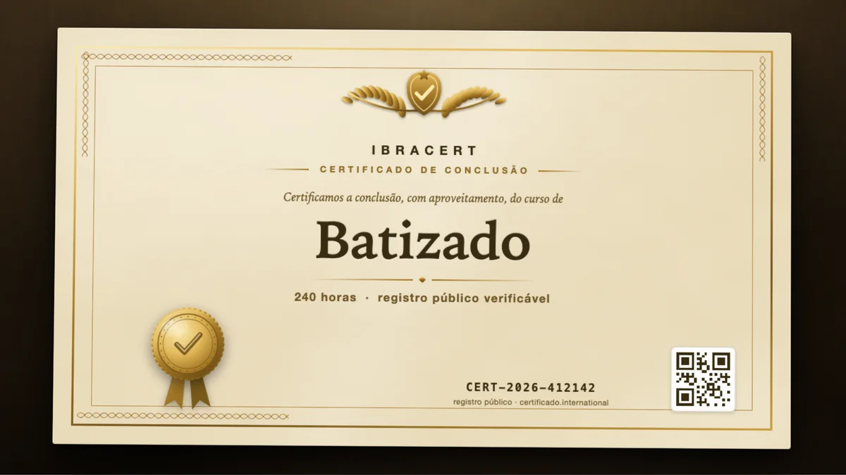 Capa do curso Batizado