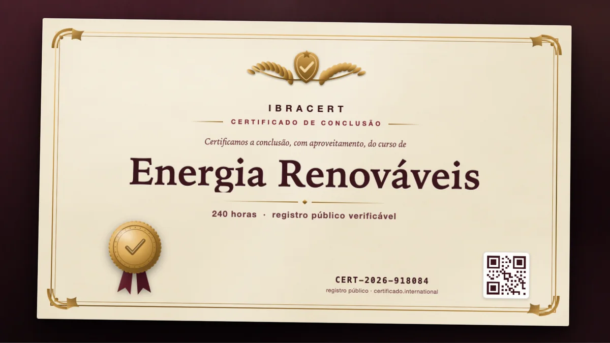 Capa do curso Energia Renováveis