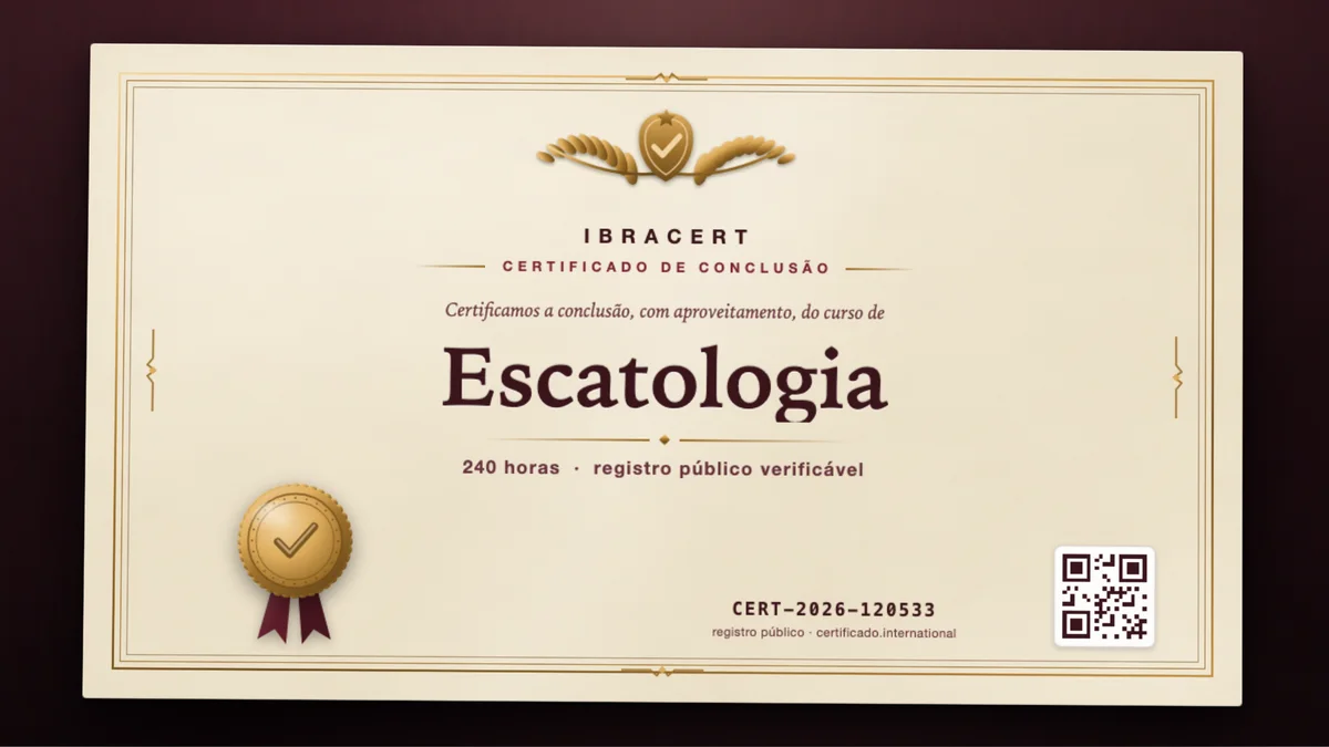 Capa do curso Escatologia