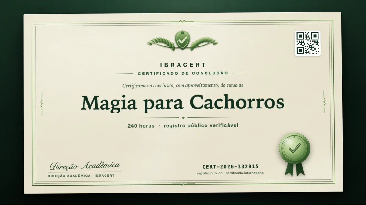 Capa do curso Magia para Cachorros