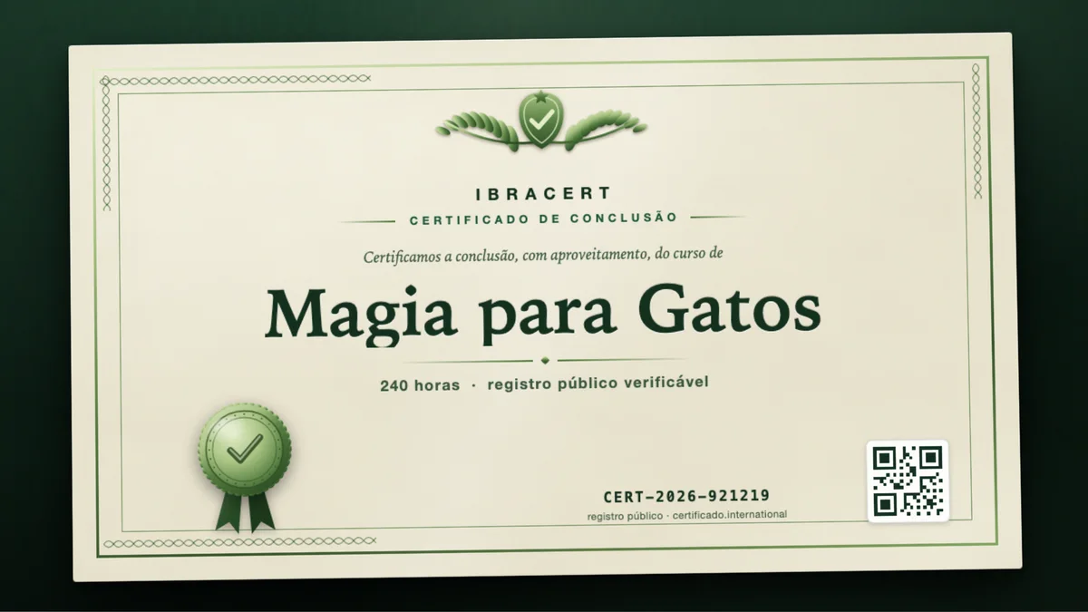 Capa do curso Magia para Gatos