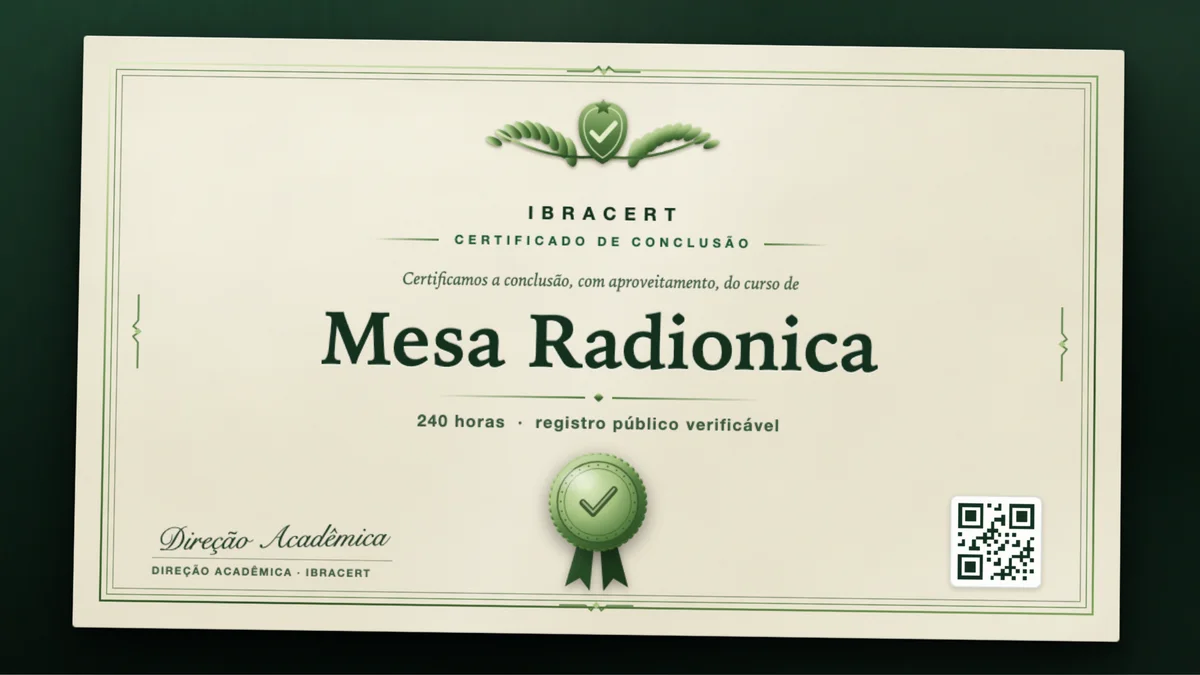Capa do curso Mesa Radionica