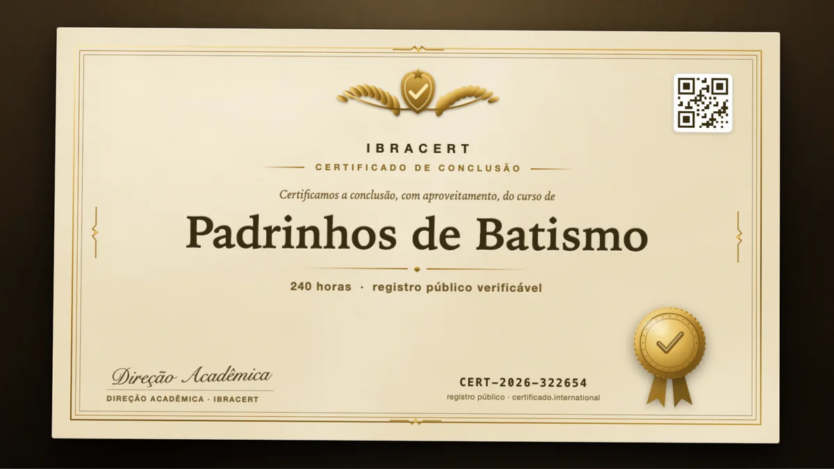 Capa do curso Padrinhos de Batismo