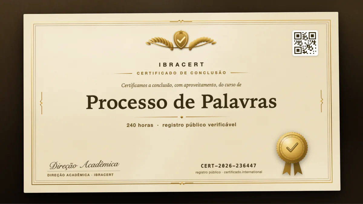 Capa do curso Processo de Palavras