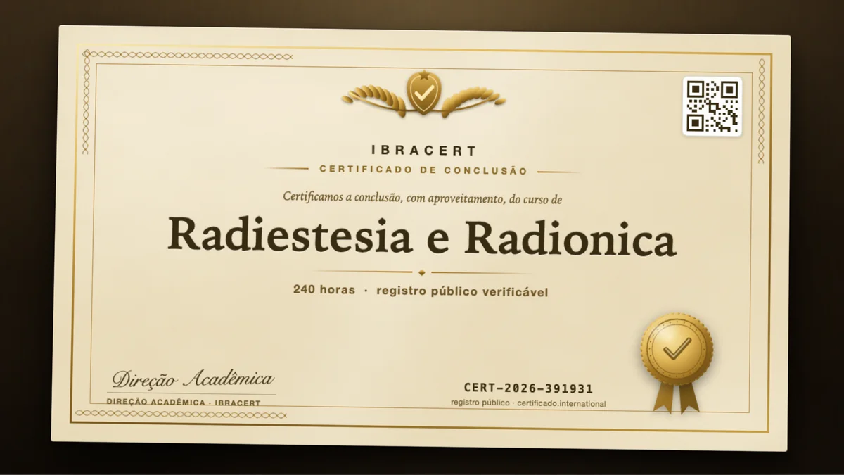 Capa do curso Radiestesia e Radionica