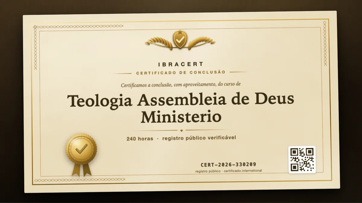 Capa do curso Teologia Assembleia de Deus Ministerio