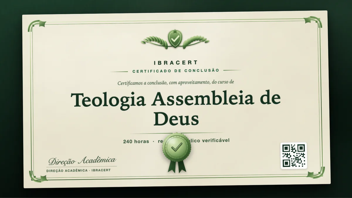 Capa do curso Teologia Assembleia de Deus