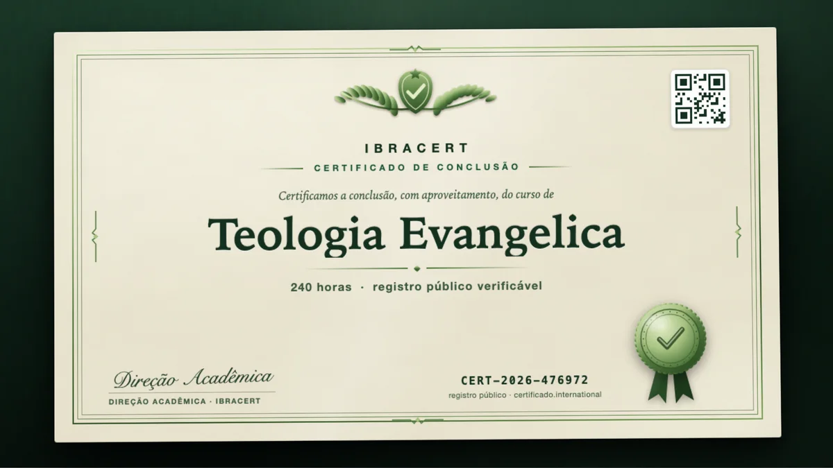 Capa do curso Teologia Evangelica