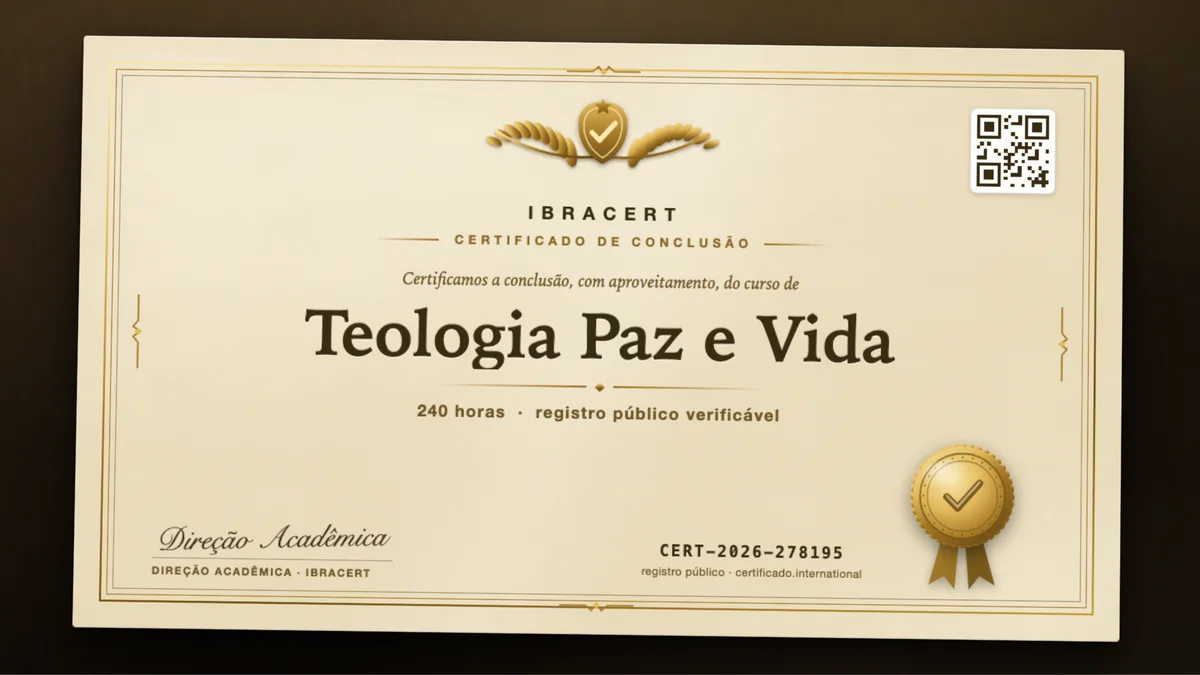 Capa do curso Teologia Paz e Vida