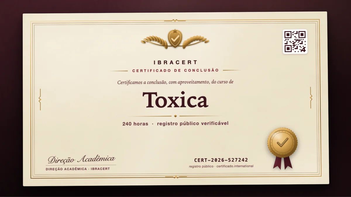 Capa do curso Toxica