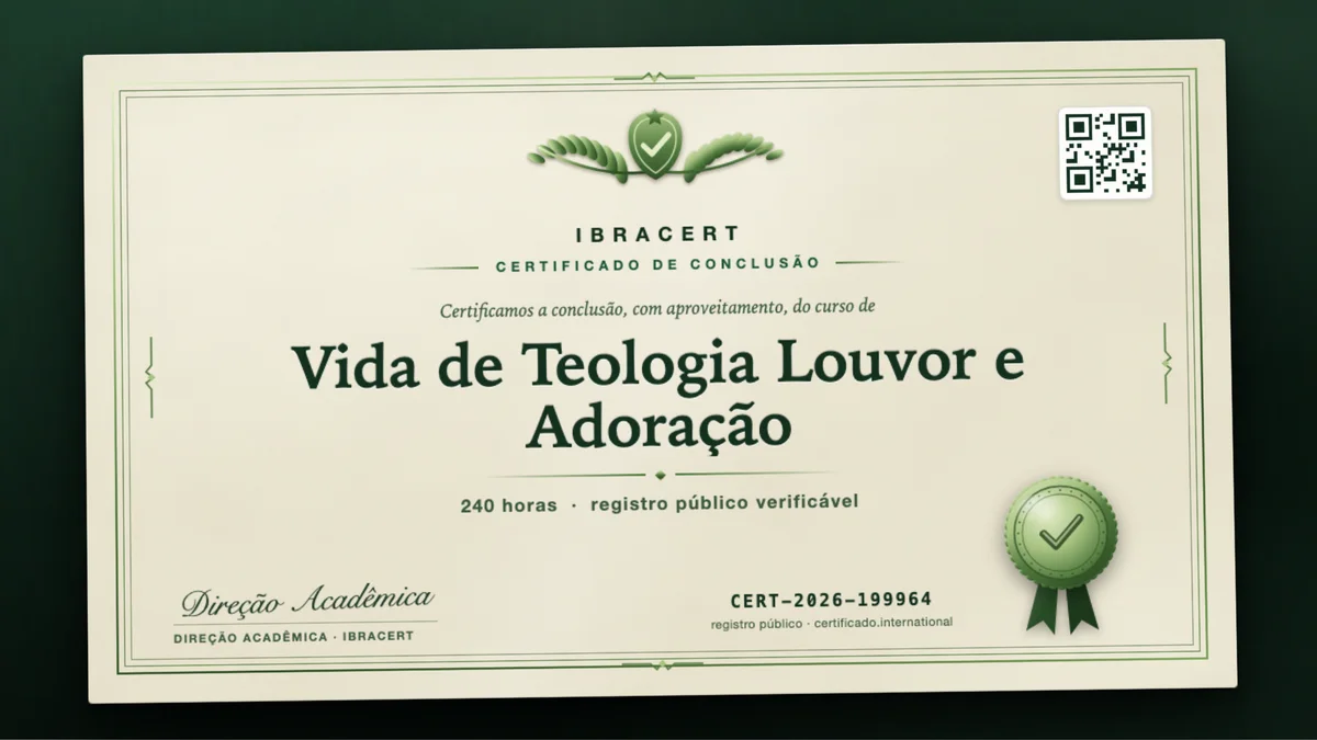 Capa do curso Vida de Teologia Louvor e Adoração