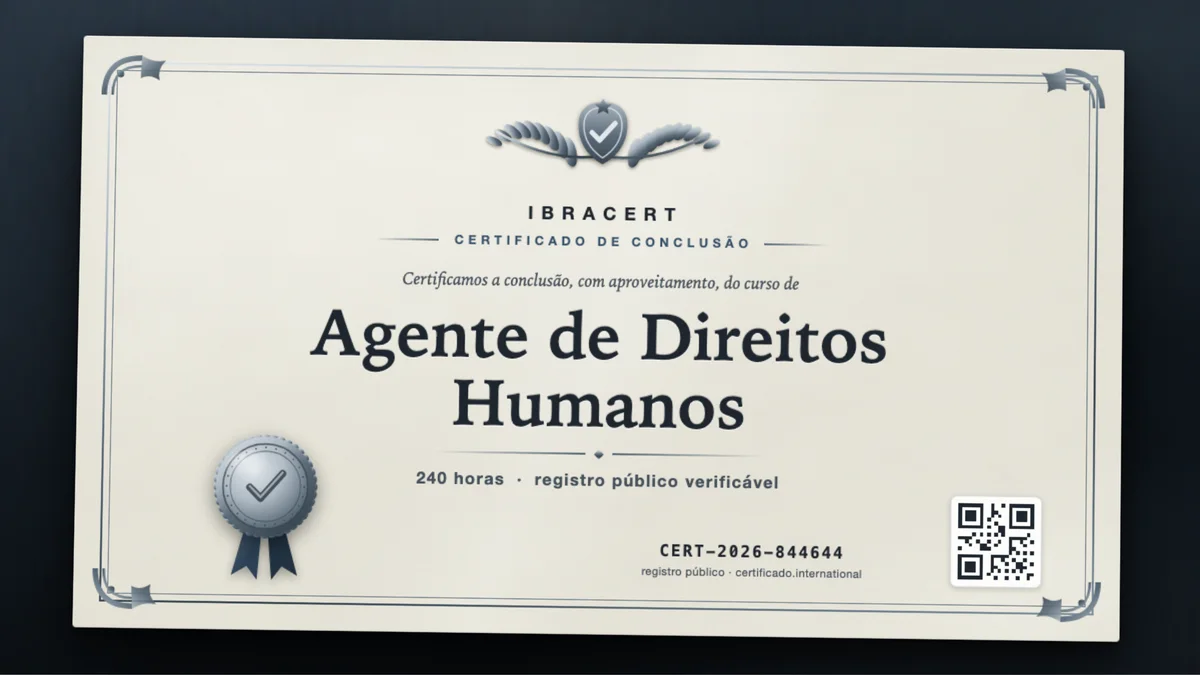 Capa do curso Agente de Direitos Humanos