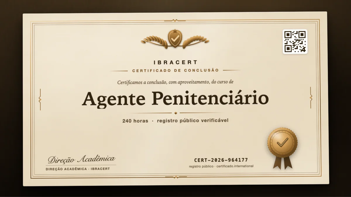 Capa do curso Agente Penitenciário
