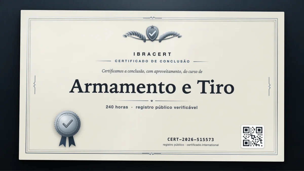 Capa do curso Armamento e Tiro