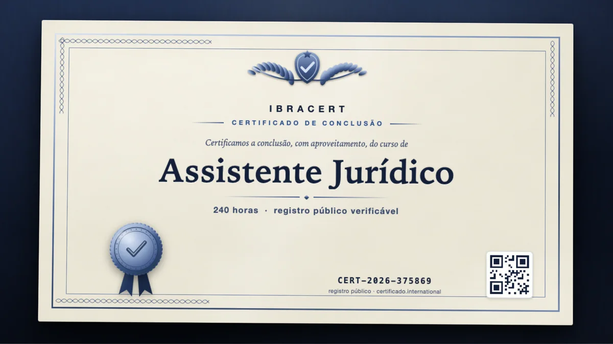 Capa do curso Assistente Jurídico