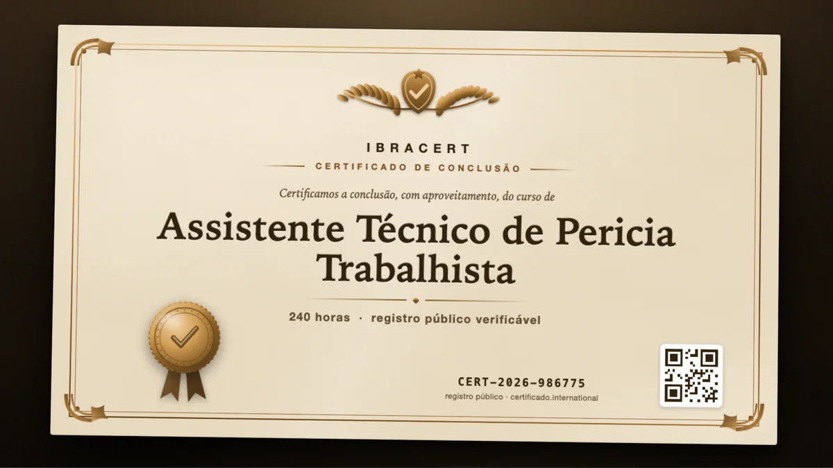 Capa do curso Assistente Técnico de Pericia Trabalhista