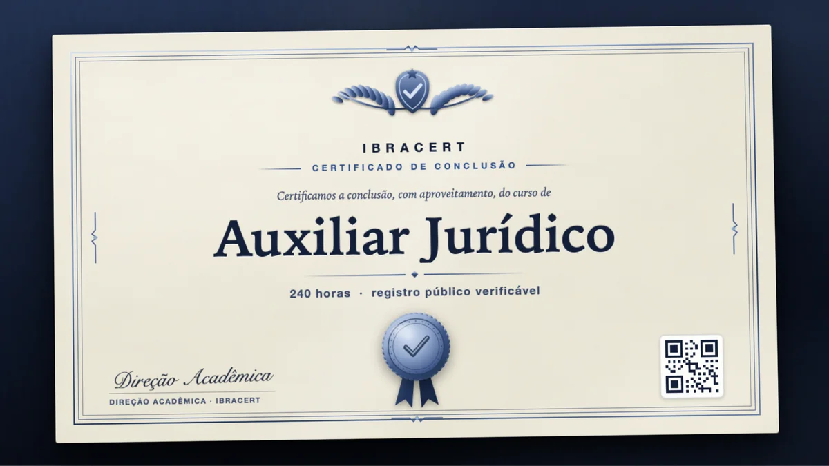 Capa do curso Auxiliar Jurídico