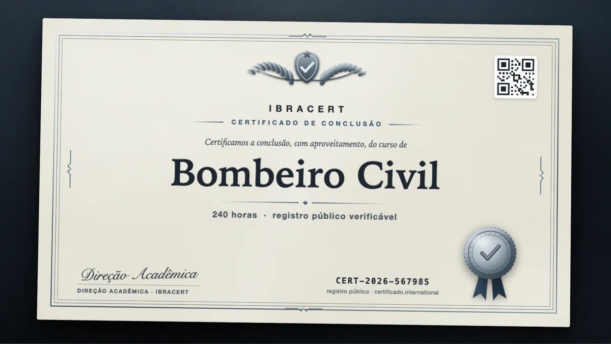 Capa do curso Bombeiro Civil